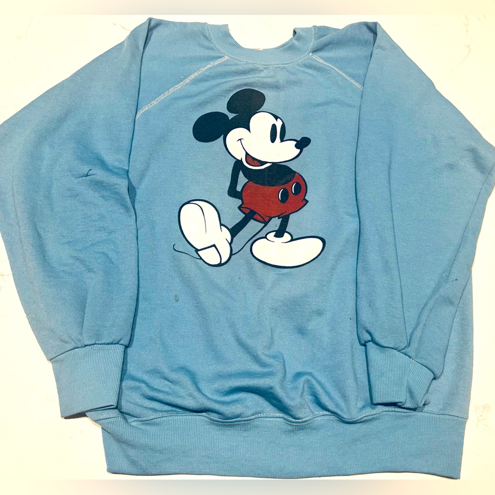Blue 1980’s Vintage Mickey Mouse Sweater